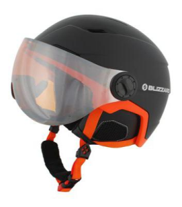 Lyžařská přilba Blizzard DOUBLE VISOR BL/OR 60-63 černá