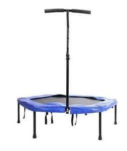 Trampolína SPARTAN hexagon 136 cm s madlem Modrá