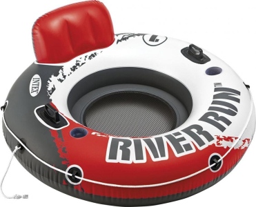 Kruh plavecký INTEX RIVER RUN FIRE EDITION 135 cm šedá