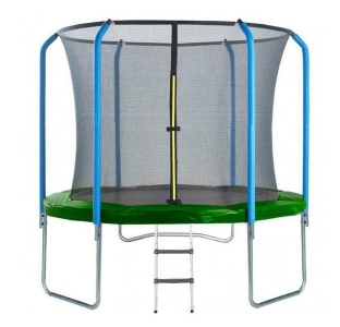 Trampolína SEDCO LUX SET 244 cm + síť a žebřík ZELENA Zelená