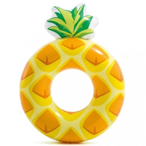 Kruh plavecký Intex 56266 Ananas 117 x 86 cm žlutá