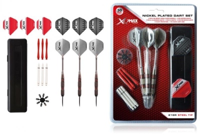 Sada XQMax SET šipky 21g Steel + příslušenství 21