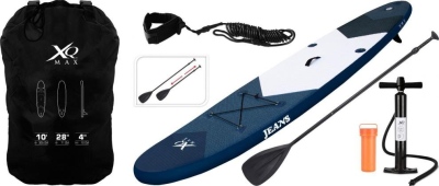 Paddleboard XQ MAX SUP 305 - DARK BLUE JEANS SET černá/bílá