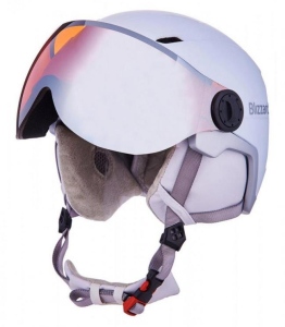 Lyžařská přilba Blizzard VIVA DOUBLE VISOR 56-59 WHITE/SILVER bílá