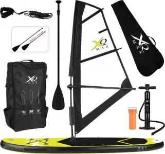 Paddleboard XQ MAX SHARK 305 WIND SUP SET s plachtou žlutá