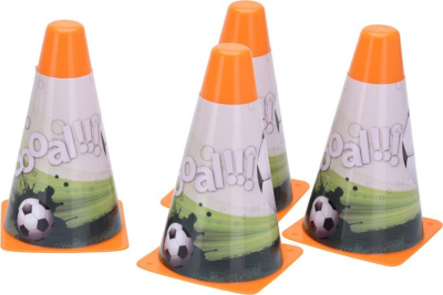 Kužely s potiskem 17 cm - Sada 4 ks oranžová