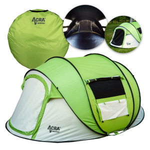 Acra Outdoor ST30 samorozkládací stan pro 2-3 osoby/2seconds - zelený se zatmavením