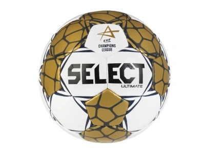 Házenkářský míč Select HB Ultimate EHF Champions League bílo zlatá Velikost míče: 3