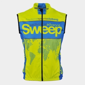 Cyklistická vesta SWEEP NoWind CYKLO-V004 žlutá fluo XXXL