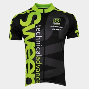 Cyklistický dres SWEEP CLASIC černo/zelený fluo - XS