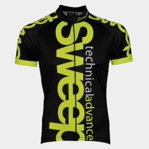 Cyklistický dres SWEEP CLASIC černo/žlutý fluo - XL