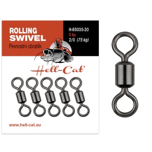 Hell-Cat Pevnostní obratlík Power Rolling Swivel 5ks|vel.3/0 (100kg)