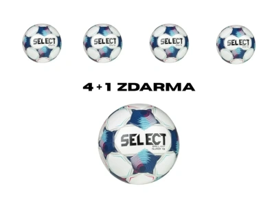AKCE 4+1 Zdarma - Fotbalový míč Select FB Brillant Super TB CZ Chance Liga 2024/25 bílo modrá Velikost míče: 5