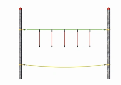 Dobrodružný parkur „Dillenburg“- prvek 8 - ručkovací lano