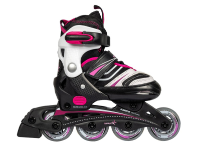 Muuwmi nastavitelné dětské inline brusle, růžové vel. 33-36