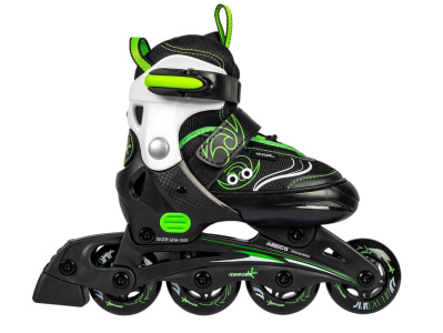 Muuwmi nastavitelné dětské inline brusle, zelené vel. 33-36