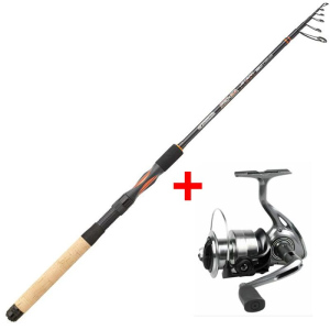 Garbolino prut Proxima JetSpin Tele MH 2,40m, 10-40g + naviják Strike 301 FD