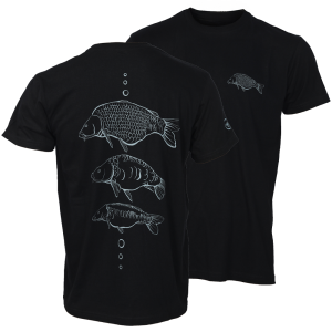 Giants fishing Tričko pánské černé Tři kapři|vel. XL