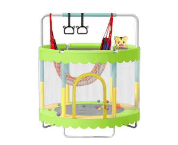 Dětská trampolína SEDCO 140 cm s ochrannou sítí a vybavením Zelená