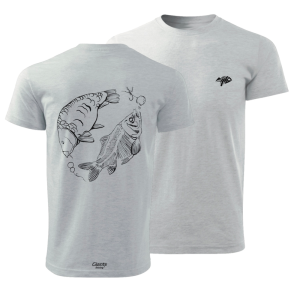 Giants fishing Tričko pánské šedé Kapr s kostrou|vel. 3XL