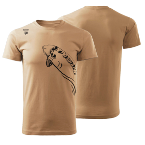 Giants fishing Tričko pánské béžové Plavající kapr|vel. 2XL