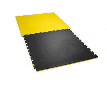 TATAMI-TAEKWONDO podložka oboustranná 100x100x2,5 cm černá/žlutá