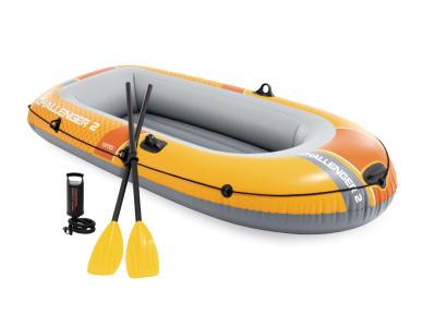 Nafukovací člun INTEX 66312 Challenger 2 Set žlutá