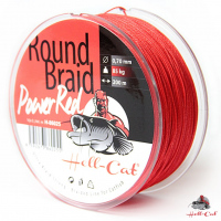 Hell-Cat Splétaná šňůra Round Braid Power Red 1000m|0,70mm (85,0kg)