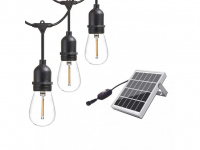LEDSolar 10 solární řetěz s žárovkami, 10x E27 LED žárovky, iPRO, 6W, teplá barva