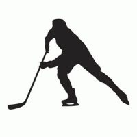 Nálepka silueta hokej