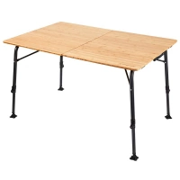 King Camp Kempingový stůl s bambusovou deskou 120 x 80 cm