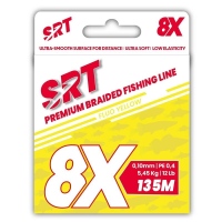 Sert splétaná šnůra 8X SRT Fluo Yellow 135M|0,12mm/6,82kg