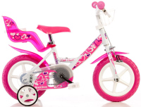 Dětské kolo Dino Bikes bílo-růžové 12&quot;