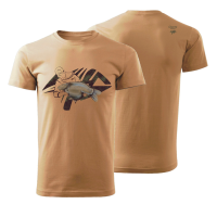 Giants fishing Tričko pánské béžové Rybář s kaprem|vel. 3XL
