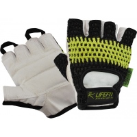 Fitnes rukavice LIFEFIT FIT, černo-zelené