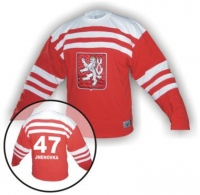 Retro dres ČSR 1947 červeno-bílý